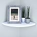 Ballucci Corner Shelf Wall Mount, Wood Floating Corner Shelf, for Bedroom, Living Room, Bathroom, Kitchen, Office, Kids Room, 12 x 12 inches, White