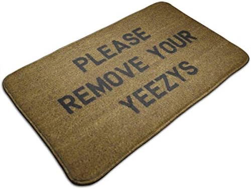 Please Remove Your Yeezys Comfortable Indoor/Outdoor Entrance Mat Doormat Non-Slip Backing Bedroom Floor Carpet Bathroom Kitchen Rug Soft Yoga Pet Pad Home Decor