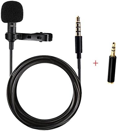 Lavalier Microphone for iPhone DSLR Camera, Condenser Lapel Clip On Mic for Computer/Laptop, Samsung LG Pixel Android Cell Phone &amp; Interview - Support YouTube Karaoke Video Recorder, Live Broadcast