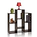 Furinno Parsons Staggered Cube Bookcase with 6 Shelves, Black