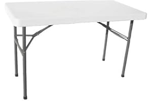 EventStable TitanPRO Plastic Folding Table - Polyethylene Sturdy Outdoor Folding Table - Lightweight Fold Up Table for Weddings Cocktail Parties Patios - 30'' x 48''