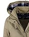 makeitmint Women's Quilting Padded Military Anorak Jacket w/Plaid Hood