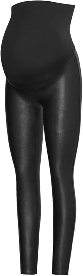 spanx mama faux leather leggings