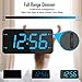 Bed Shaker Loud Alarm Clock for Heavy Sleepers, Deaf & Hearing Impaired, Dual Alarm Digital Clock with 2 USB Charger, 7-Inch Display, Full Range Dimmer – Ocean Blue