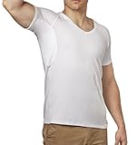 Ejis Sweat Proof Undershirts Men's V Neck Slim Fit Micro Modal Odor Fighting Silver