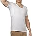 Ejis Men's Sweat Proof Undershirt, V Neck, Anti-Odor Silver, Micro Modal, Sweat Pads