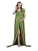 JL Store Maternity Chiffon Gown Split Front Maxi Photography Dress for Photo Shoot (GREEN)