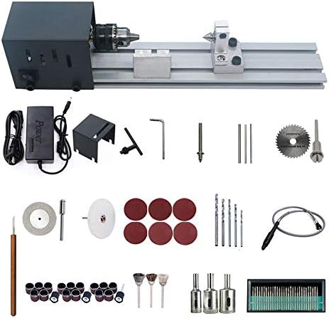 ALOOVOO Universal Mini Lathe Beads Polisher Machine Woodworking DIY Lathe Set Miniature Buddha Pearl Lathe Woodworking Wood DIY Tool Lathe,allround