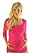 Mommylicious Black and White Striped Seamless Scoop Neck Maternity Top (Black White Striped)