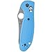 Benchmade - Mini Griptilian 555HG Knife, Sheepsfoot Blade, Plain Edge, Satin Finish, Blue Handle