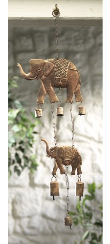 India Elephant & Bells Wind Chime