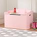 KidKraft Austin Wooden Toy Box/Bench with Safety Hinged Lid - Pink, Gift for Ages 3+, Amazon Exclusive