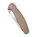 CIVIVI Knives Wyvern Pocket Knife, Lightweight Flipper Folding Knife with 3.45” Satin D2 Blade,FR Nylon Handle, Titanium Pocket Clip Good for Hiking Camping Hunting C902C (Tan)