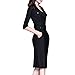 Career Pencil Dress V Neck Business Dress Female Buttocks Slim Bodycon Dress Stripe