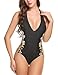 Avidlove Women's One Piece Swimsuit Halter Floral Print Bathing Suit