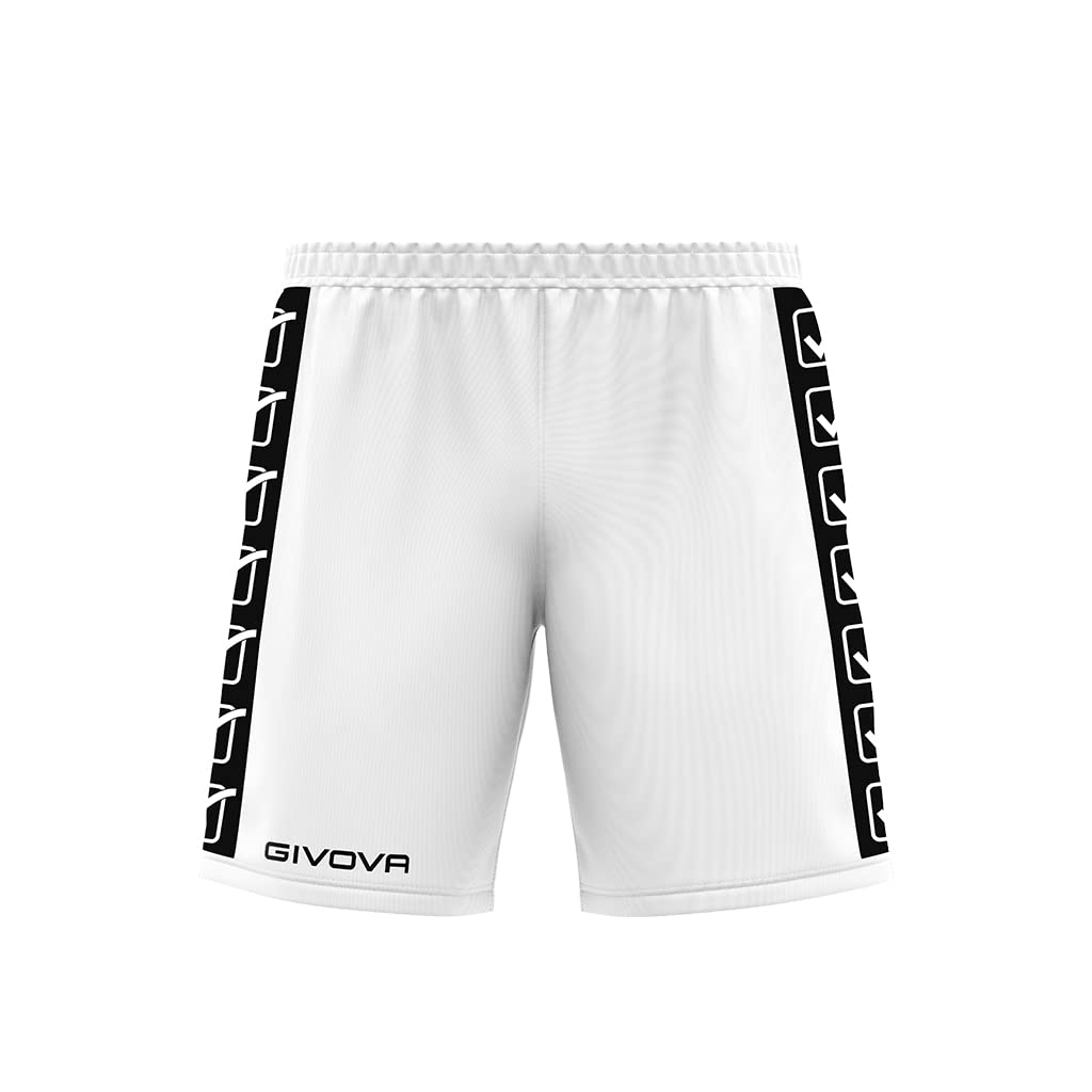 Givova Men's Poly Band Shorts, White, L UK