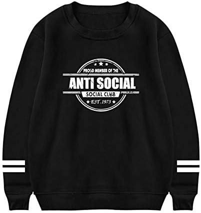 Mens Sweatshirt,Casual Simple An-ti Social-Social Club Hip Hop Style Long Sleeves T Shirt Tee