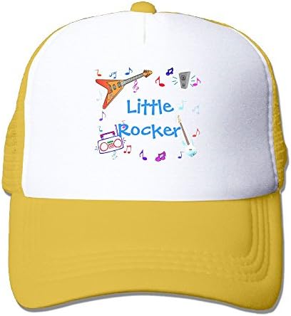 AKQQ0XXA Custom Funny Adult Baby Rocker Fishing Caps Yellow