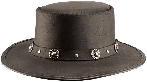 Voodoo Hatter Silverado-Big Concho Band by American Hat Makers Leather Top Hat