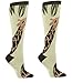 Giraffe Womens Knee Socks, Light Green one size fits most