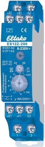 Eltako ES12Z-200-8..230V UC Impulse Switch with Potential-Free Contacts, Blue
