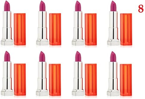 (8 Pack) - VALUE PACK! - Maybelline New York Colorsensational Lipcolor, 900 Hot Plum