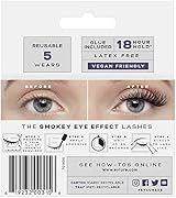 Eylure Smokey Eye No. 023 False Lashes Handmade Reusable Up to 10 Wears with view 2