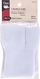 Dritz 55415-9 Knitted Cuffs, Adult Size, White (2-Count)