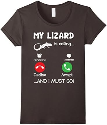 Womens Lizard Shirt - Lizard Is Calling And I Must Go T shirts XL Asphalt