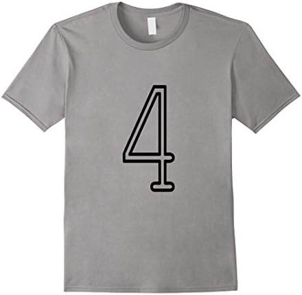 Mens Number Four Number 4 T Shirt Large Slate