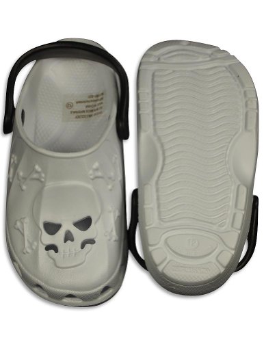 Private Label - Infant Clogs, White, Black 29193-4MUSToddler