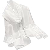 Women Breathable Lightweight Solid Color Soft Silk Feeling Long Fashion Scarves Shawls Wrap