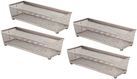 Bulk Buy: Lot of 4 Rubbermaid Interlock Wire Mesh Drawer Organizers - 3" x 9"