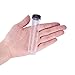 BENECREAT 30 Pack 0.85oz Clear Plastic Tube Bead Containers Liquid Containers with Black Screw-Top Lid & Cylindrical Bottom, Easy to Stand and Place (Diameter 0.78
