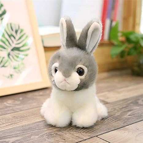 Amazon Co Jp かわいいうさぎぬいぐるみ柔らかいぬいぐるみバニーおもちゃシミュレーションリアルな 赤ちゃん眠っているかわいい人形子供用おもちゃ子供用おもちゃ 灰色のバニー cm おもちゃ