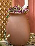 Algreen 81113 Castilla Rain Barrel with Brass Spigot, Dark Brown, 50-Gallon