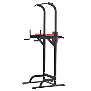 Pull up Fitness – optrekstang met stoel Romeins, zwart/rood