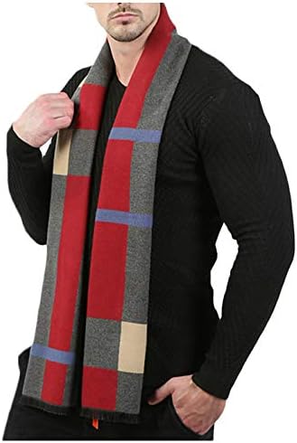 CNWJ Men's Cotton Soft Warp Elegant Long Fashion Winter Scarves