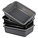 Lesbin 13 L Plastic Commercial Tote Box, Bus Tubs/Bus Box, 4-Pack