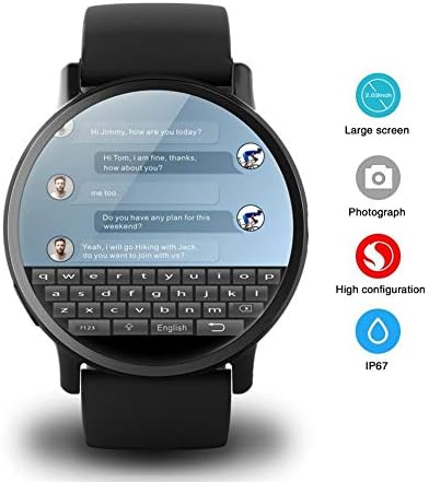 NICREB 4G Smart Watch Android 7.1 With 8Mp Camera Gps 2.03 Inch Screen 900Mah Battery Sport Business Strap For Men