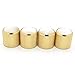 Gold Volume Tone Control Metal Knob w/Pearl White Top for Guitar Bass Pack of 4
