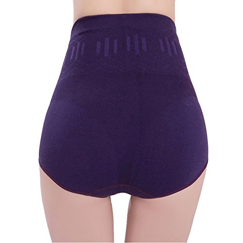 Maonet Women Panties Underwear Sexy Womens High Waist Tummy Control Body Shaper Briefs Slimming Pants (Purple, Free Size)