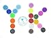 YUEKUI Multicolor Glass Seed Beads,Size 2 mm Silver Lined Pony Beads Tiny Spacer Beads About 16000pcs 20 Colors with 10 m Elastic Crystal String Cord