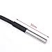 DROK 3 Meter Waterproof Digital Temperature Sensor Probe Stainless Steel Temp Cable Probe Thermometer Detector Sensor for Indoor Outdoor Lab Car