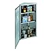 Renovators Supply Infinity Corner Medicine Cabinet with Mirror - Triple Shelf Storage Cabinet - Modern Wall Mount Medicine Cabinet - 23.6 in., Right Open, Polished Stainless Steel, Pack of 1