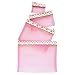 Multi Purpose 4 Piece Mesh Bag Set for Travel, Office Supplies, Cosmetic, Paper, Bill and Credit Card Bag (Pink Flower)