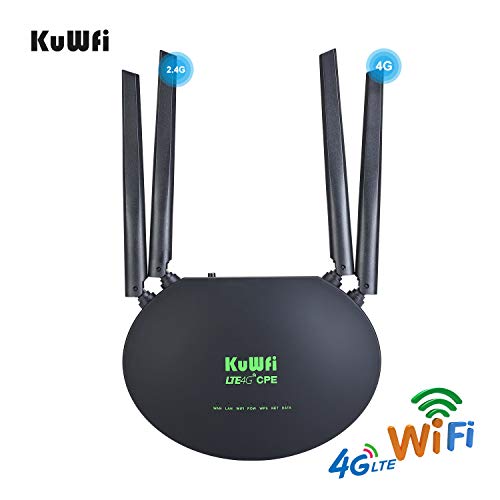 Router-4GLTE-WiFi-300MbpsKuWFi-Routercon-Ranura-Compatible-con-la-mayoria-de-operad-para-Tarjeta-SIM-con-una-Potente-Antena-4pcs-sin-Necesidad-de-configuracionRouter-WiFi-Cat4-Compartir-32-usuarios