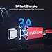 USB C Cable, FLOVEME Magnetic USB Type C Fast Charger 3A Magnet Braid Cord Charging Compatible for Samsung Galaxy S9,S8,Note 8, LG V30 V20 G6, Pixel 2 XL, Nexus 5X/6P, Gopro 6/5 (3.3FT)