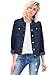 Hybrid & Company Women's Long Sleeve Denim Jackets Basic Button Down Jean Jacket with Pockets JK175592 DARK WASH S