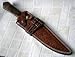 RG-186 Handmade Damascus Steel 15.00 Inches Bowie Knife - Beautiful Rose Wood Handle with Damascus Steel Guard